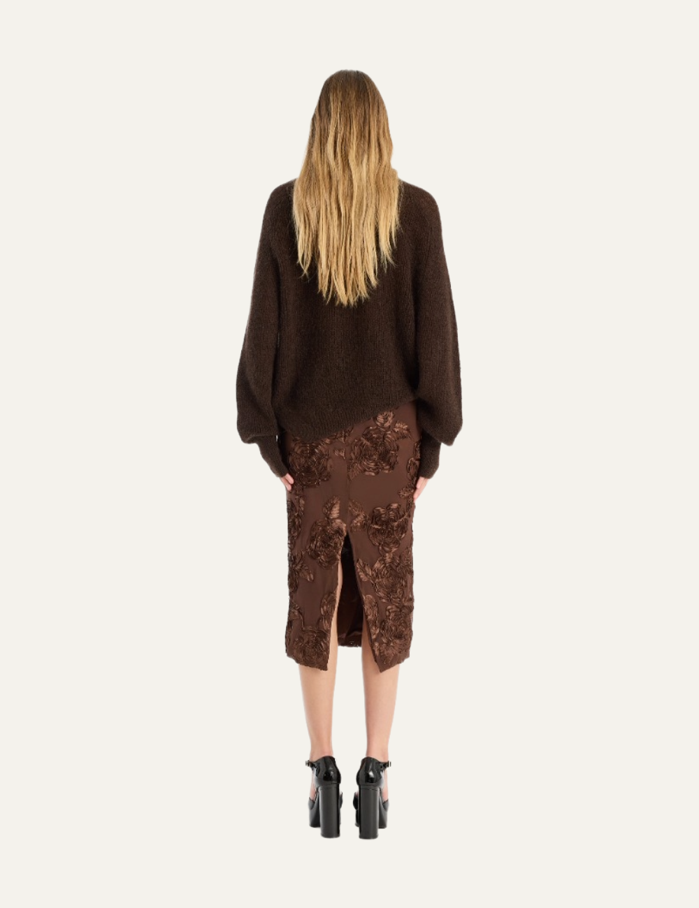 ROTATE LIGHT KNIT LOGO SWEAT