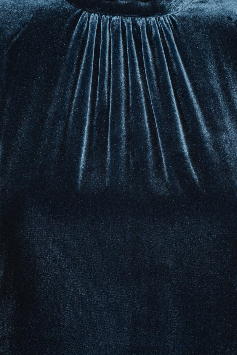 ROTATE SILK VELVET LS MINI DRESS