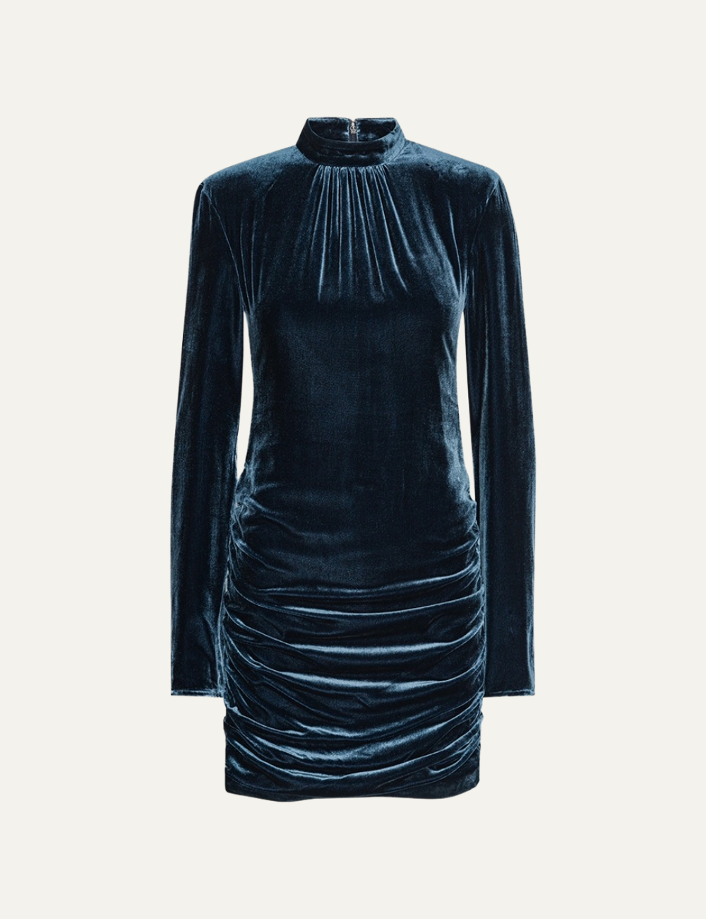 ROTATE SILK VELVET LS MINI DRESS