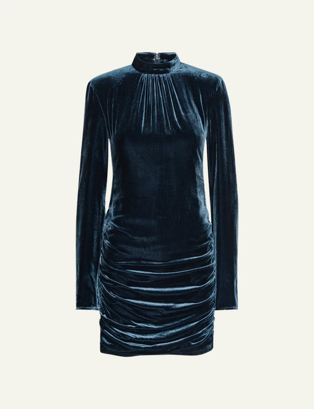 ROTATE SILK VELVET LS MINI DRESS