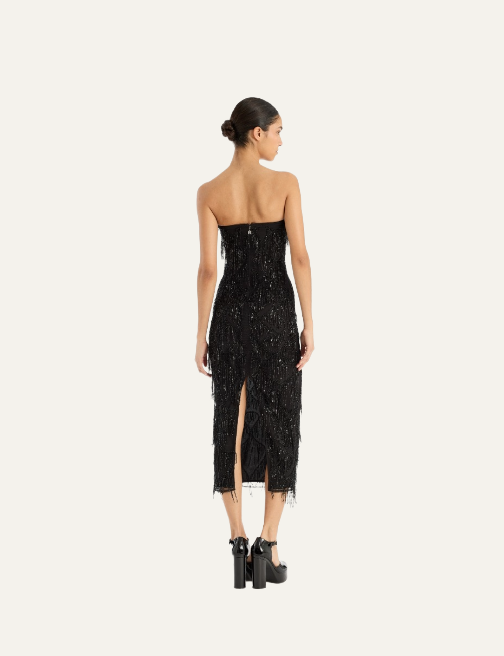 ROTATE SEQUINS MIDI TUBE DRESS
