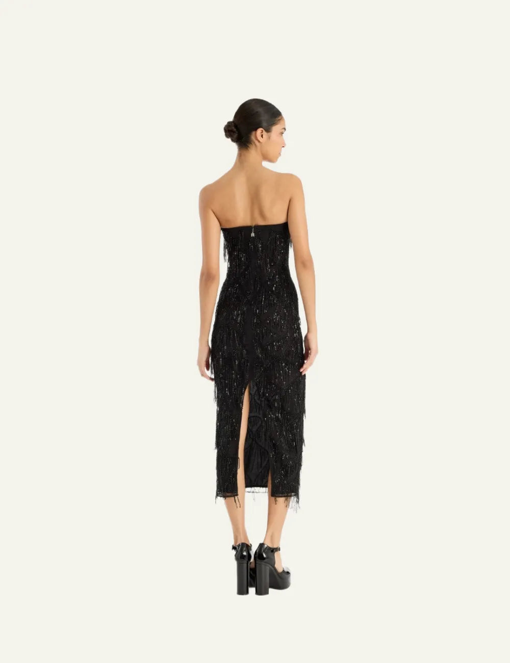 ROTATE SEQUINS MIDI TUBE DRESS