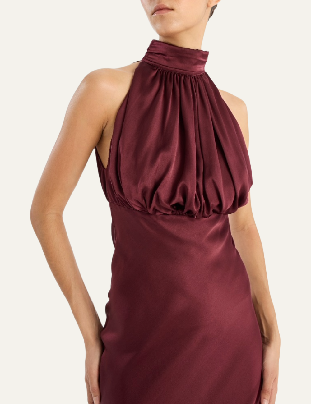 ROTATE SLEEVELESS SILK DRESS