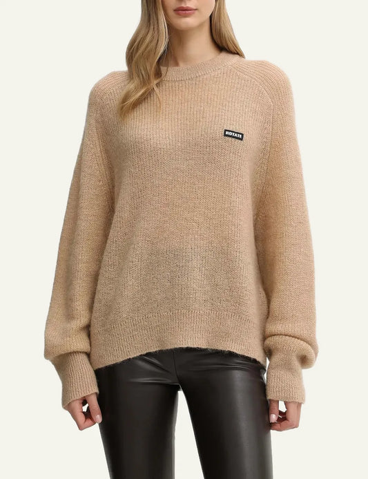 ROTATE LIGHT KNIT LOGO SWEAT