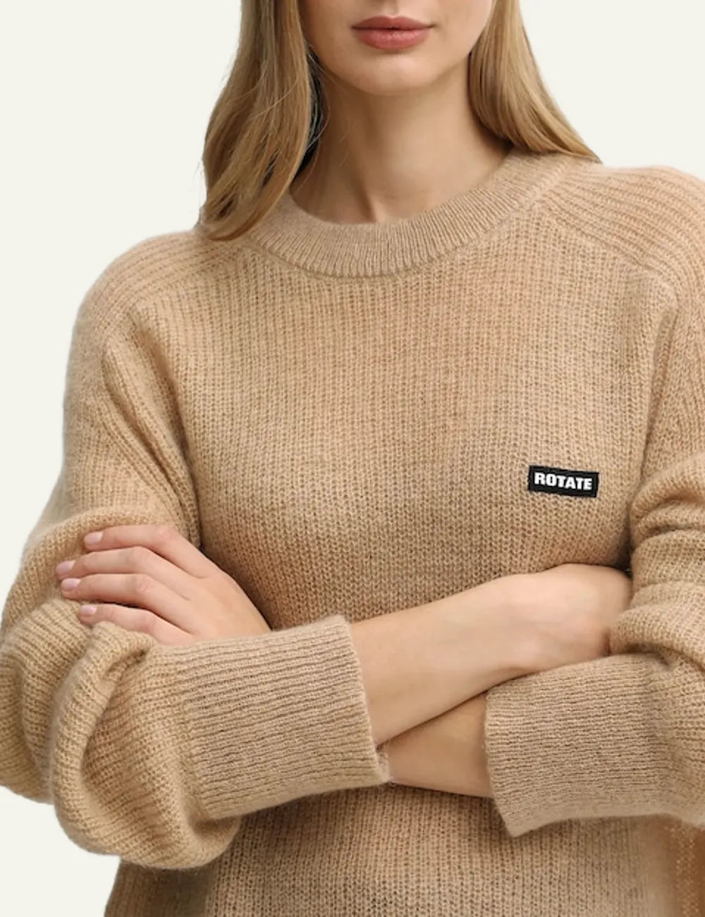 ROTATE LIGHT KNIT LOGO SWEAT