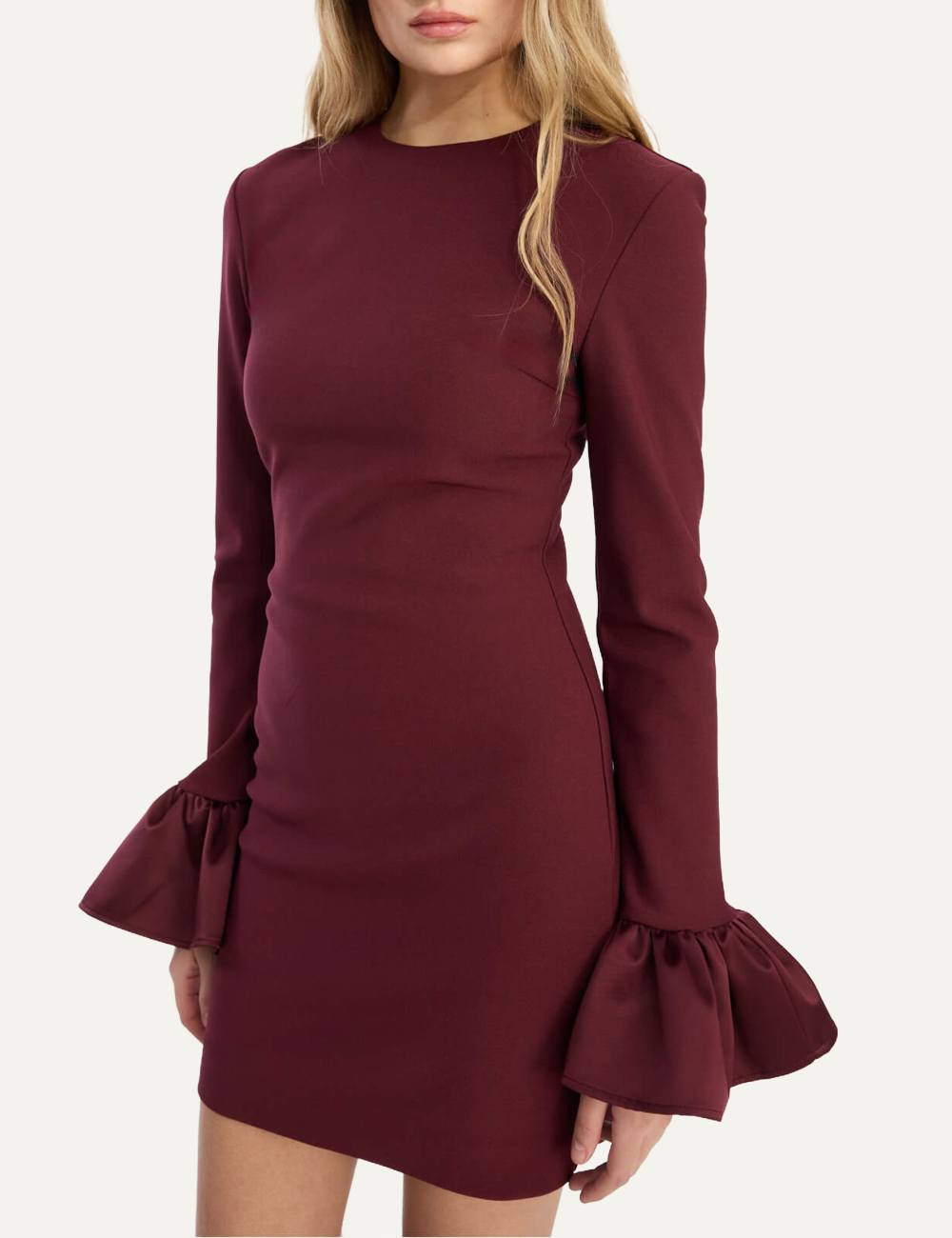 ROTATE FRILL SLV MINI DRESS