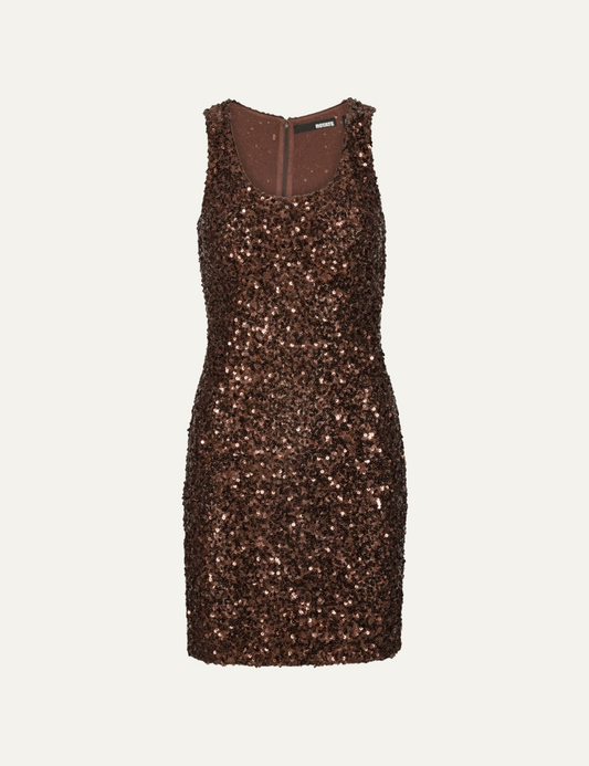 ROTATE SEQUINS SLEEVELESS DRESS