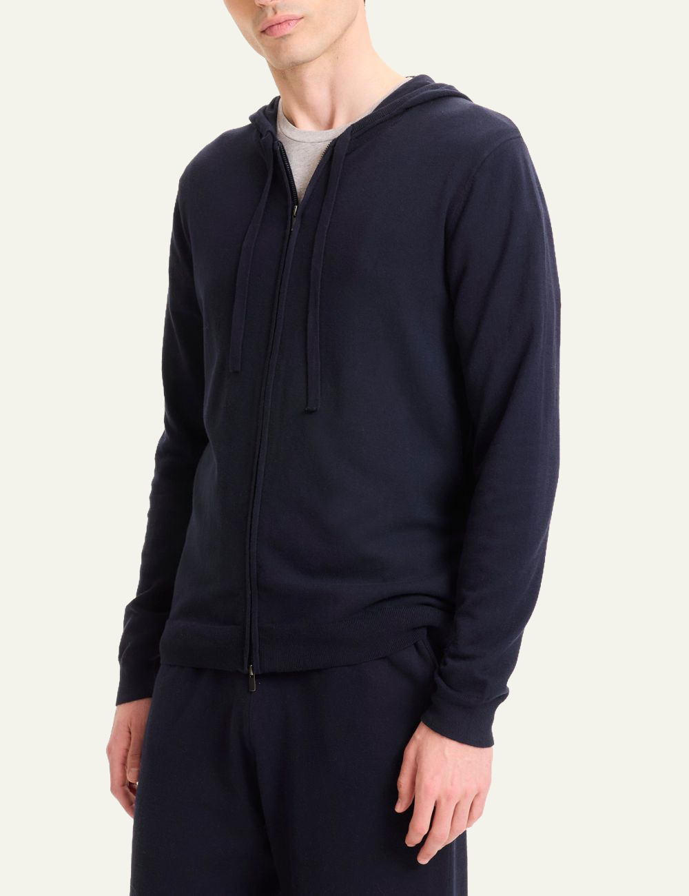 MAJESTIC FILATURES LONG - SLEEVE HOODED VEST NAVY