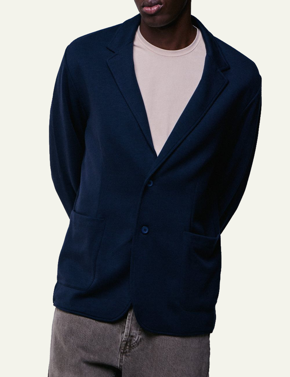 MAJESTIC FILATURES V-NECK JACKET NAVY