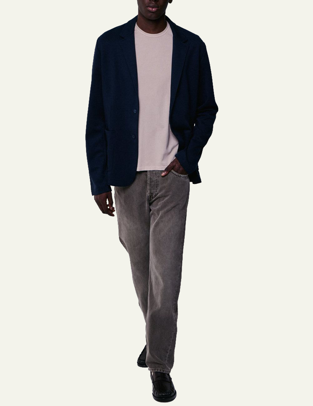 MAJESTIC FILATURES V-NECK JACKET NAVY