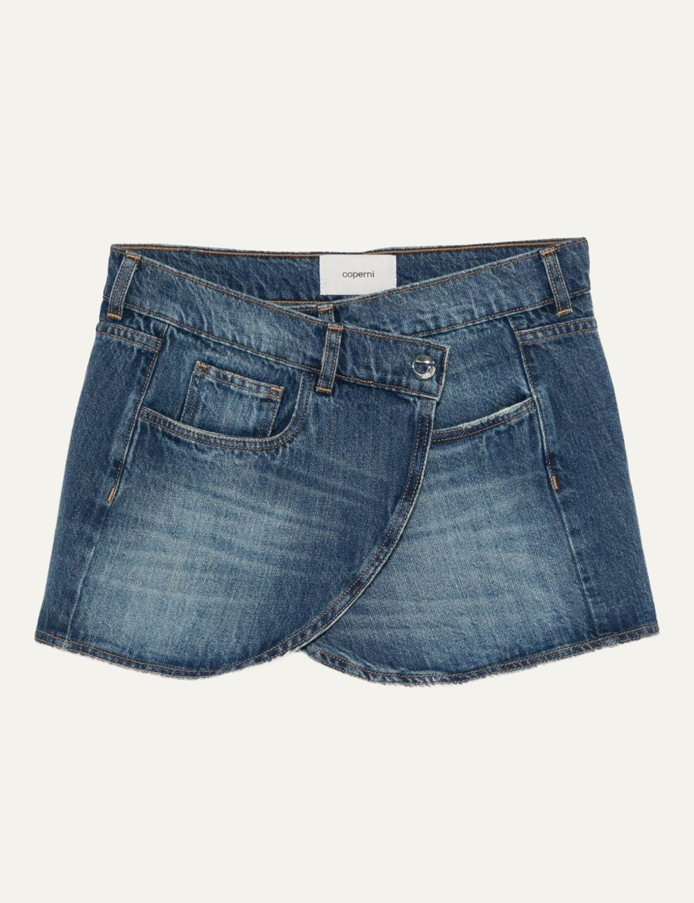 COPERNI DENIM WRAP MINI SKIRT