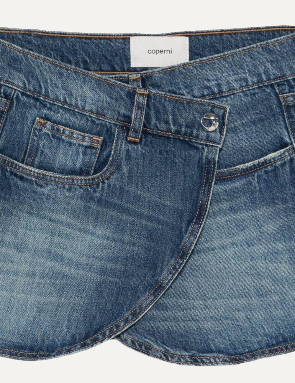 COPERNI DENIM WRAP MINI SKIRT