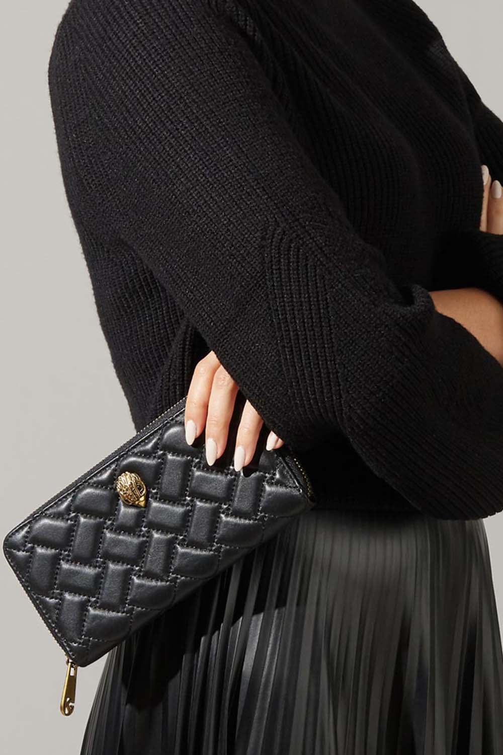 KURT GEIGER K ZIP AROUND WALLET EAGLE