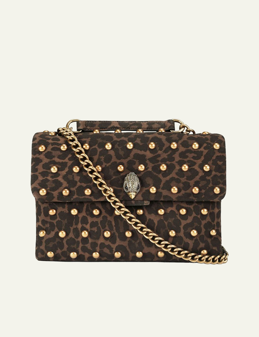 KURT GEIGER LG KENSINGTON STUDS DARK BROWN