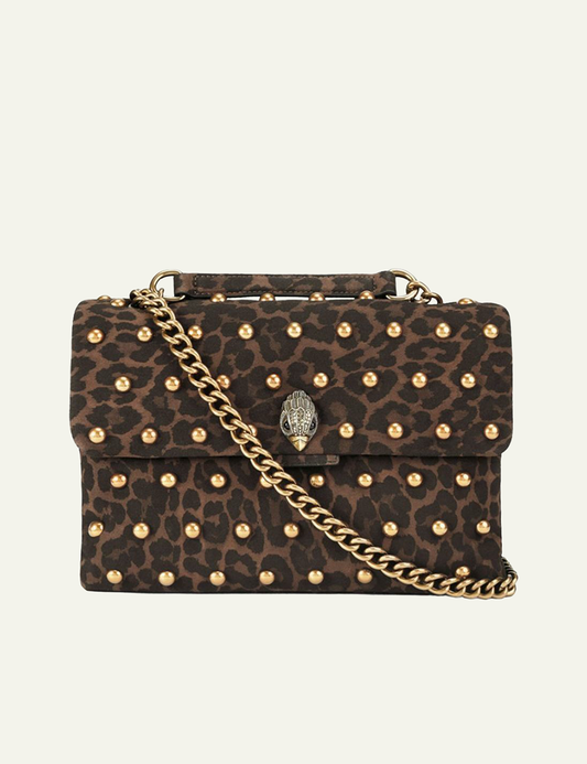 KURT GEIGER LG KENSINGTON STUDS DARK BROWN