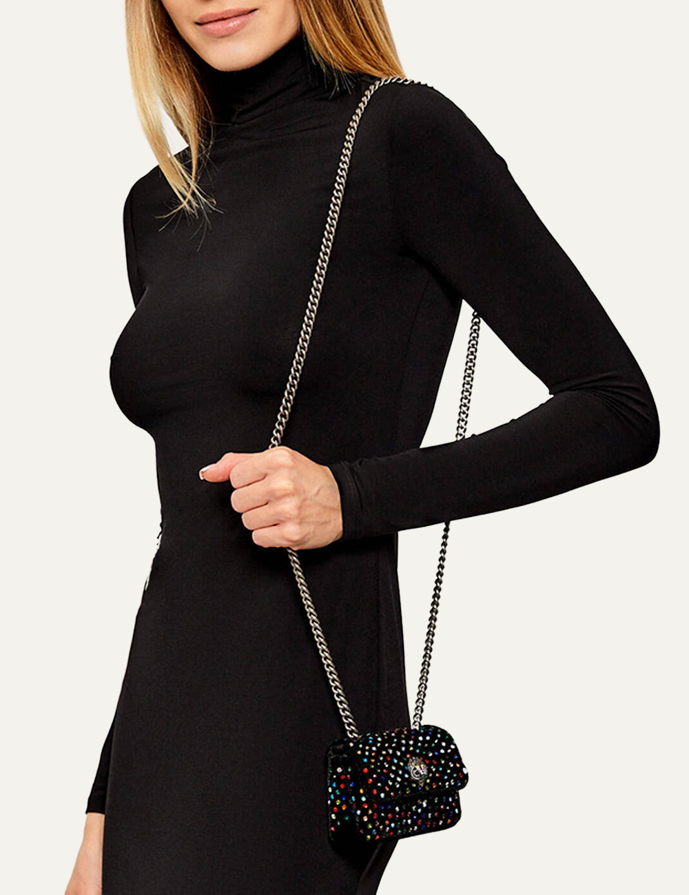 KURT GEIGER VELVET MINI KENSINGTON