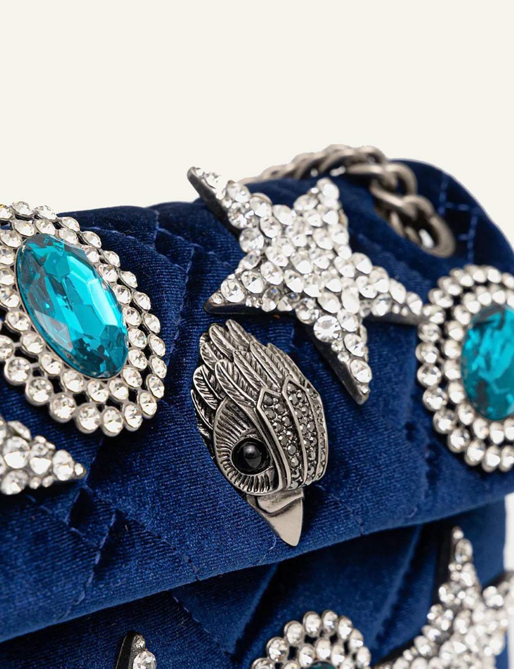 KURT GEIGER VELVET MINI KENSINGTON