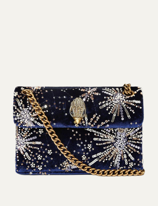 KURT GEIGER VELVET MINI KENSINGTON