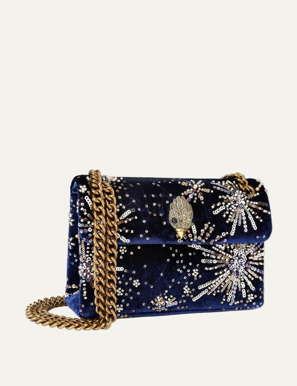 KURT GEIGER VELVET MINI KENSINGTON