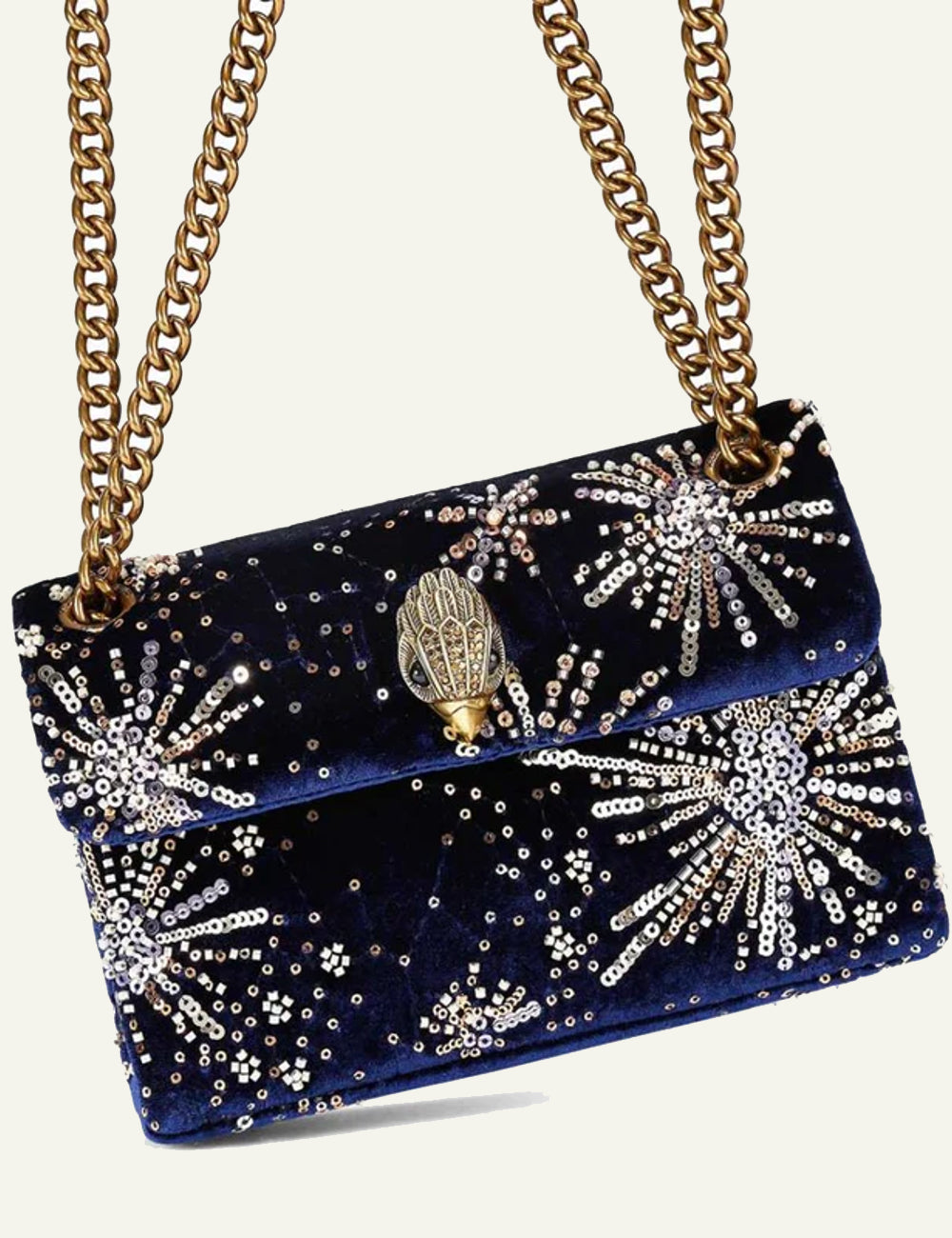 KURT GEIGER VELVET MINI KENSINGTON