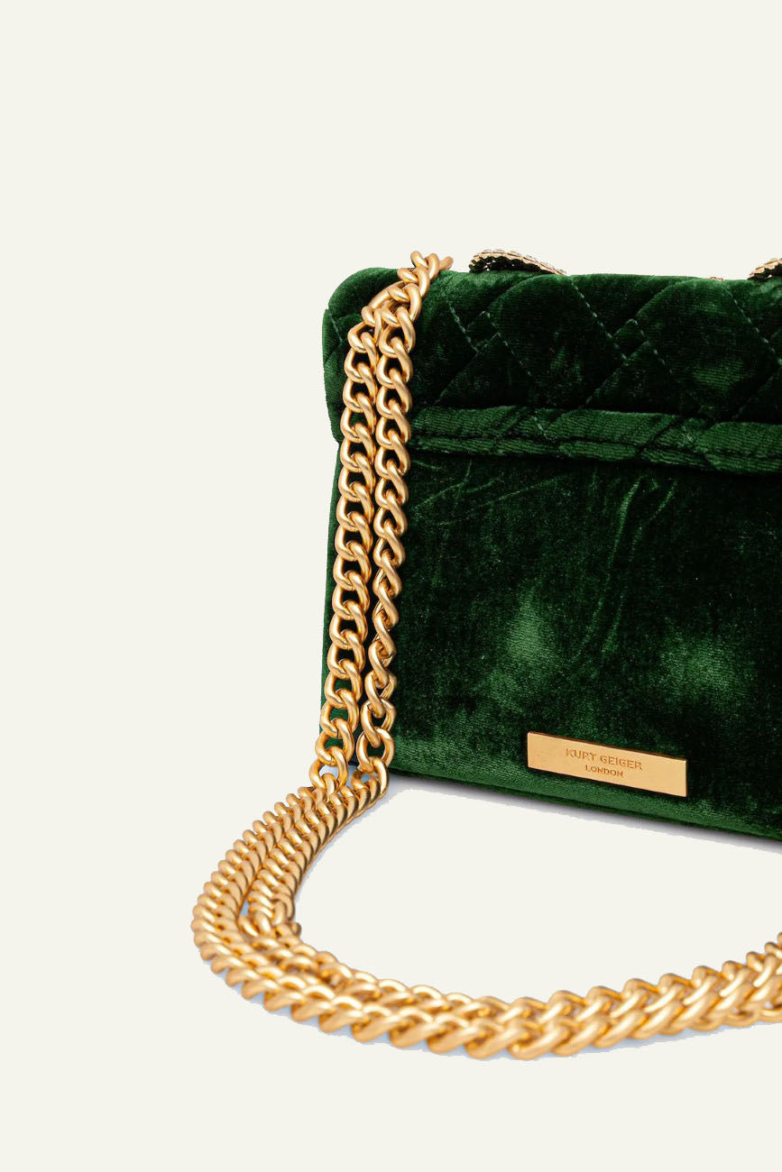 KURT GEIGER VELVET MINI KENSINGTON