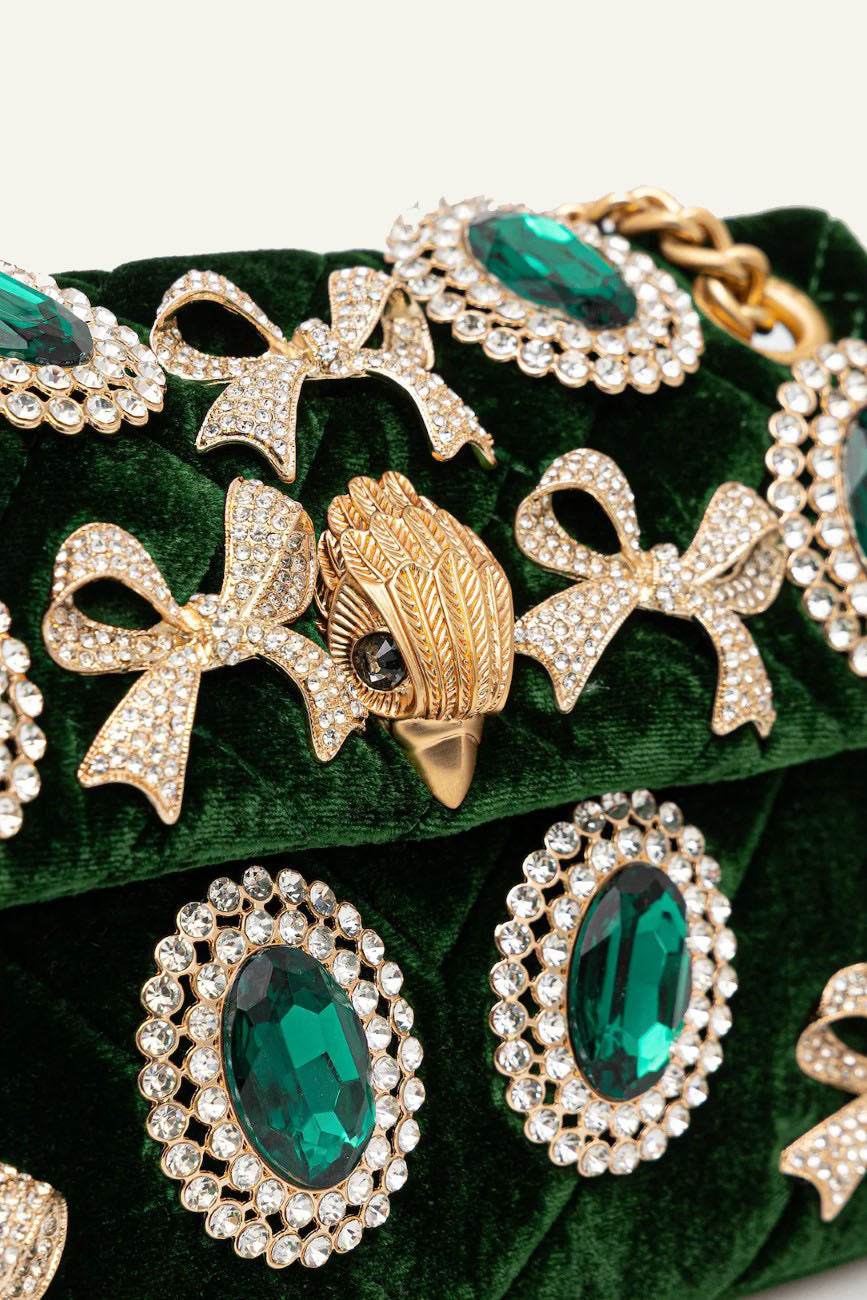 KURT GEIGER VELVET MINI KENSINGTON