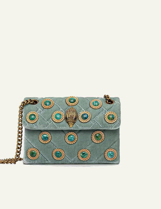 KURT GEIGER VELVET MINI KENSINGTON