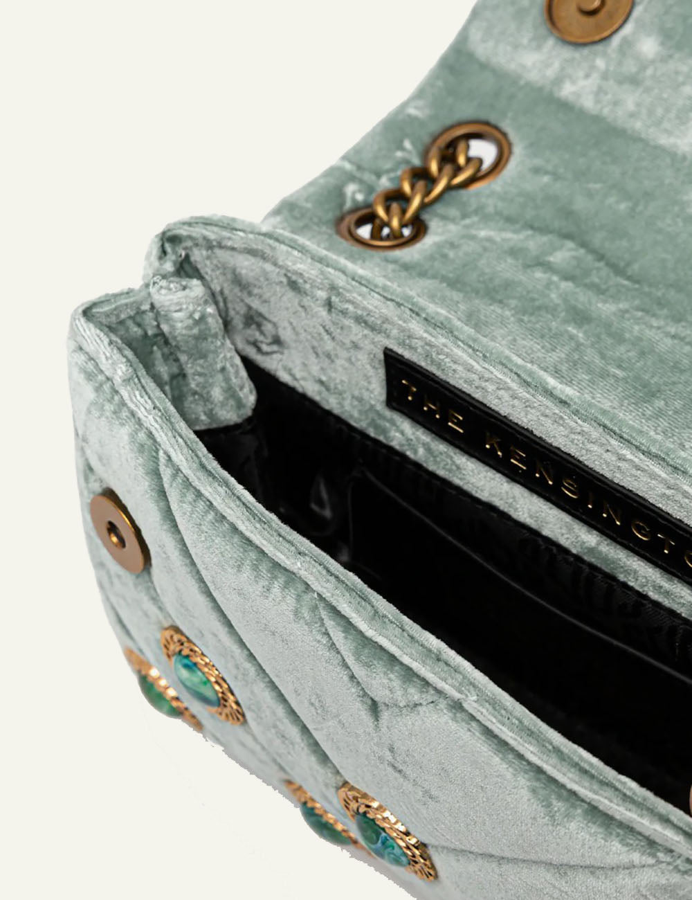 KURT GEIGER VELVET MINI KENSINGTON