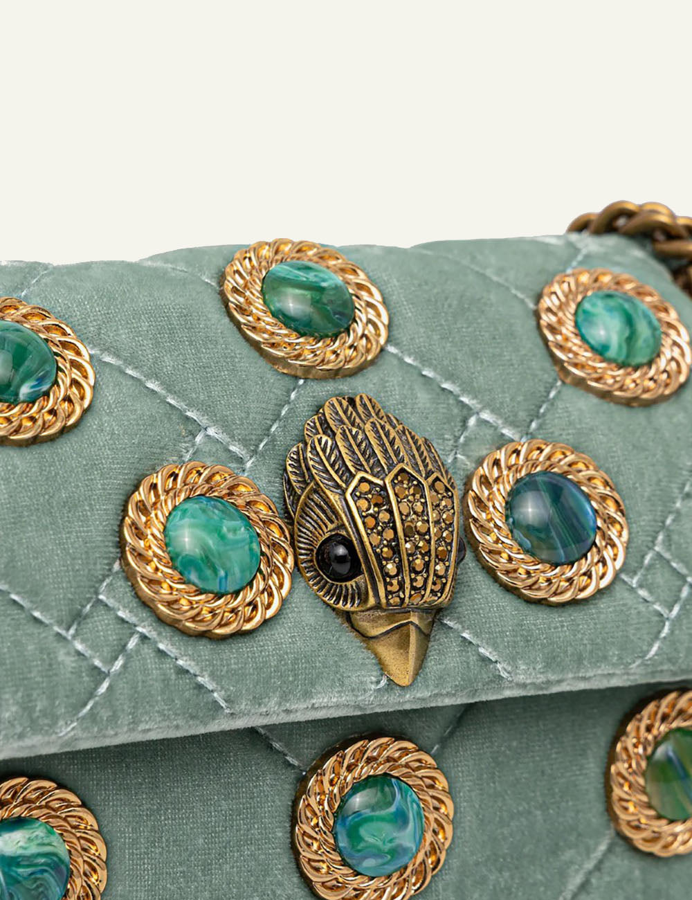 KURT GEIGER VELVET MINI KENSINGTON