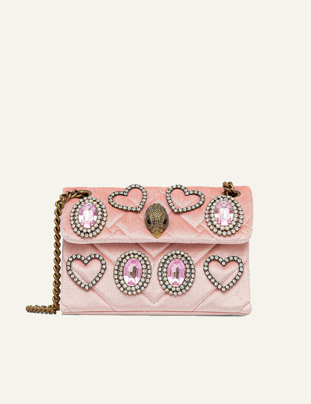 KURT GEIGER VELVET MINI KENSINGTON