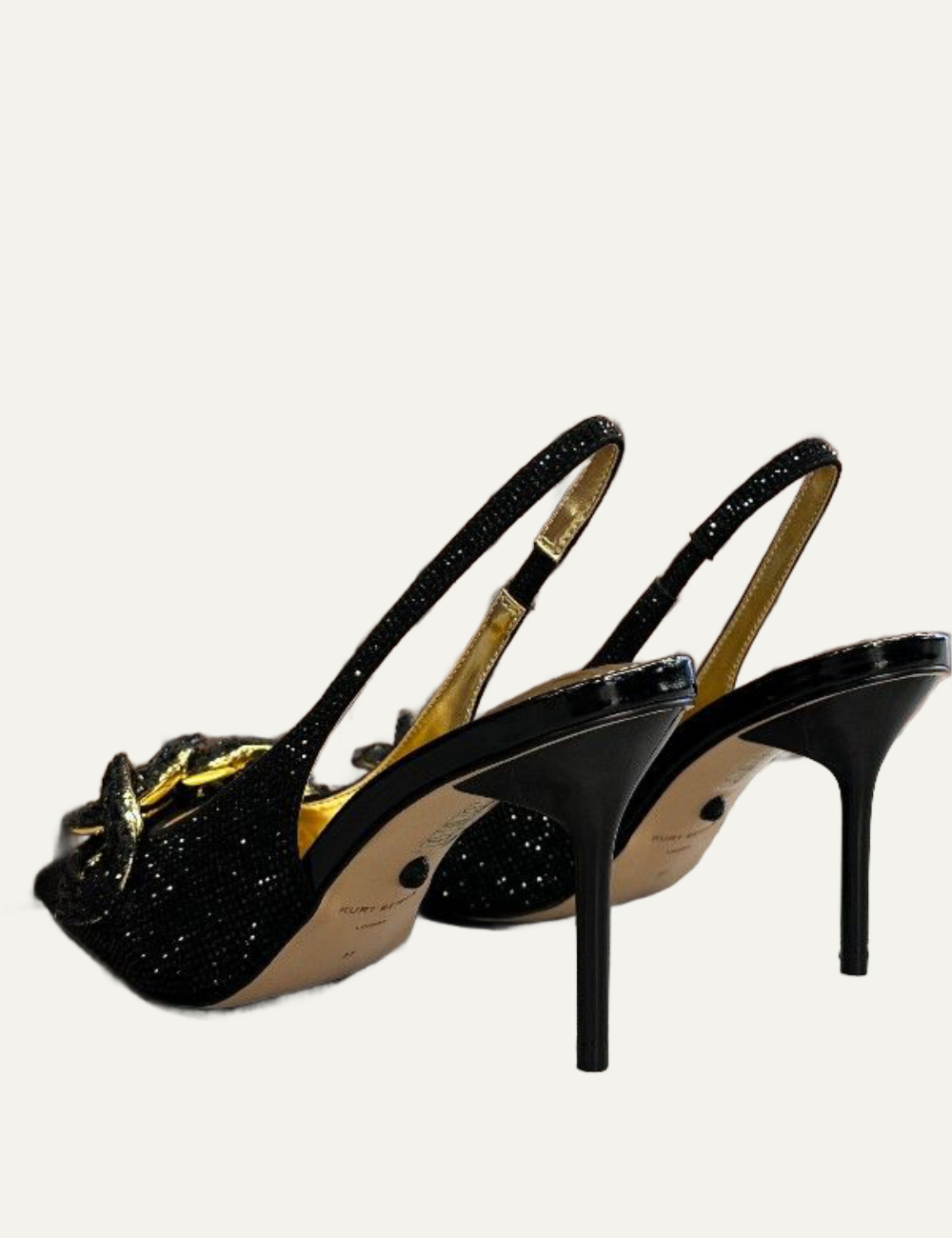 KURT GEIGER CRYSTAL CHAIN SLINGBACK