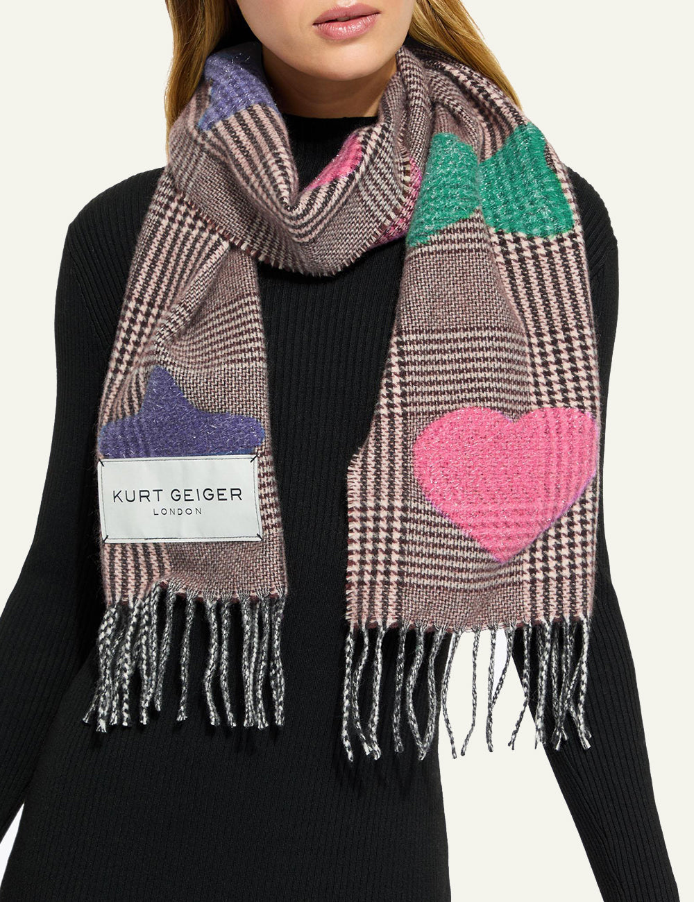 KURT GEIGER NEEDLE PUNCH SCARF