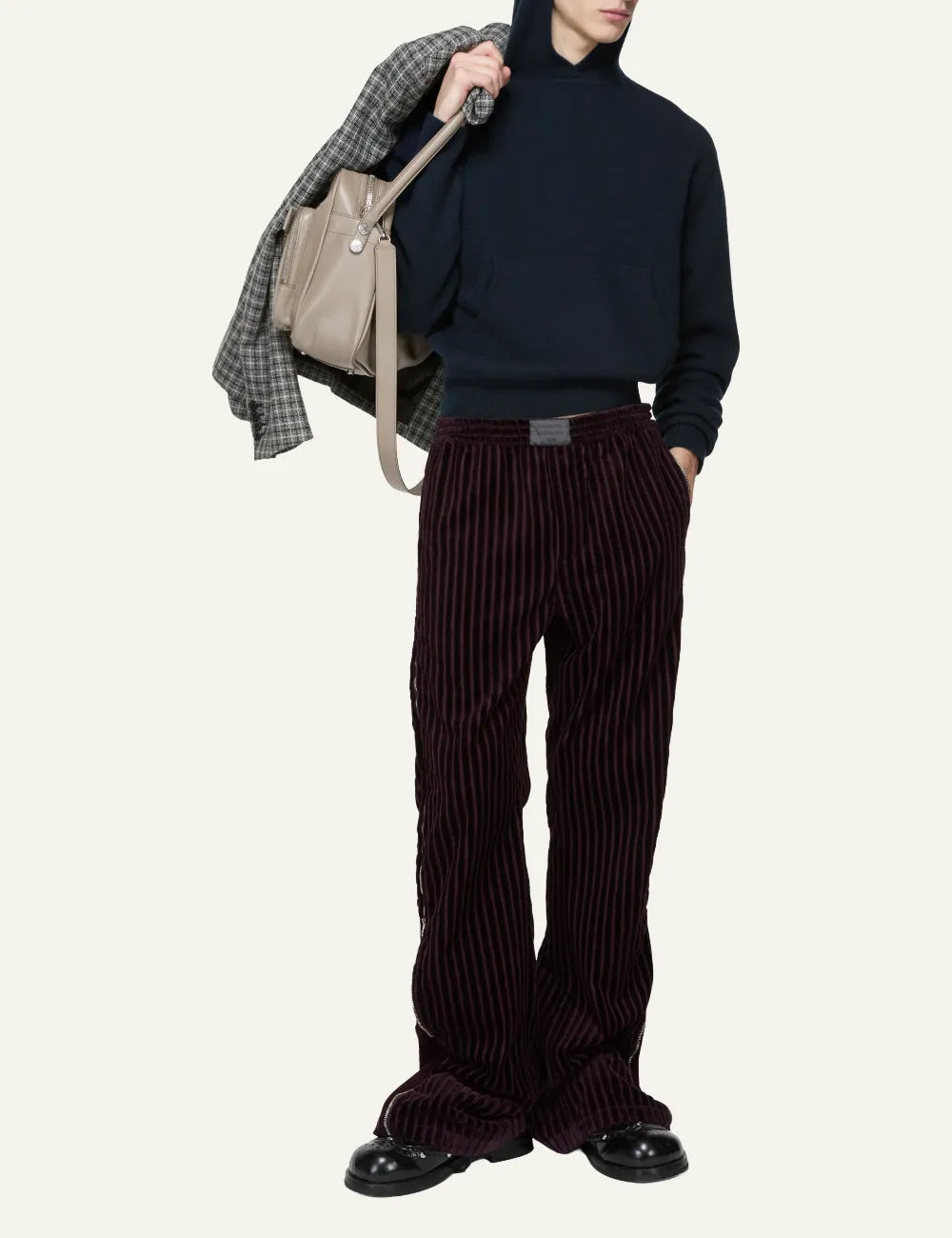 ACNE STUDIOS CASHMERE HOODIE INK BLUE