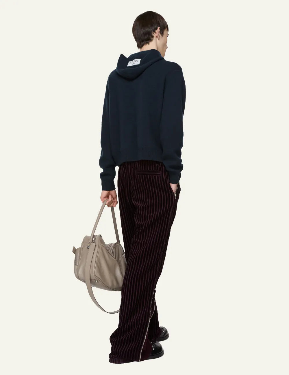 ACNE STUDIOS CASHMERE HOODIE INK BLUE