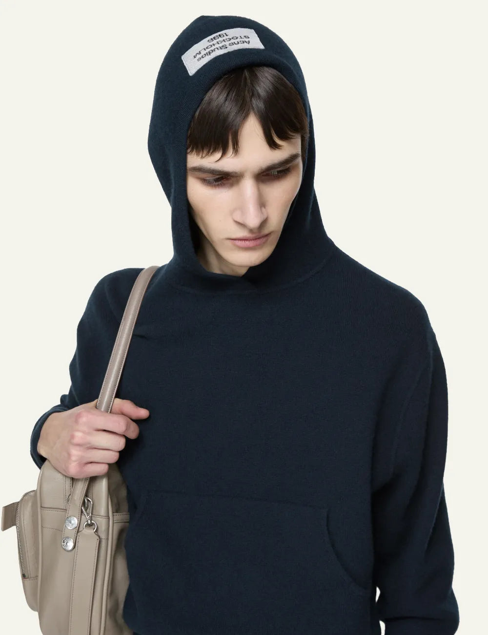 ACNE STUDIOS CASHMERE HOODIE INK BLUE
