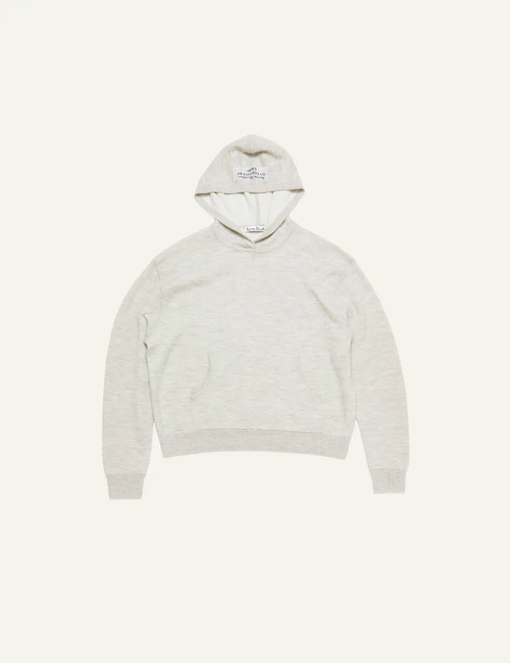 ACNE STUDIOS CASHMERE HOODIE LIGHT GREY MELANGE