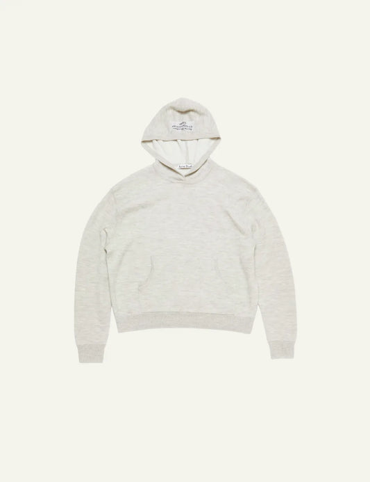 ACNE STUDIOS CASHMERE HOODIE LIGHT GREY MELANGE