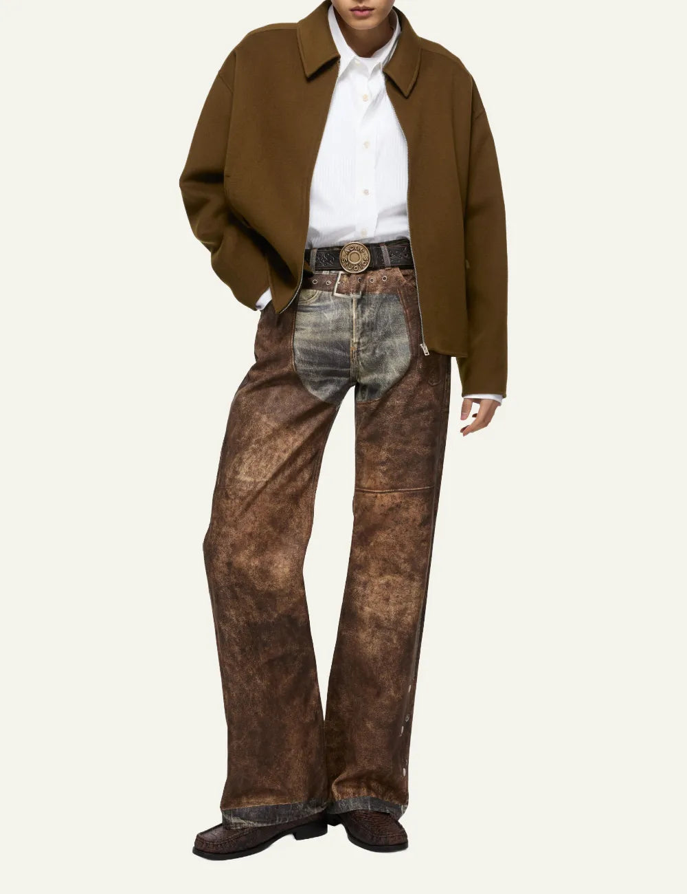 ACNE STUDIOS CASHMERE JACKET OLIVE GREEN