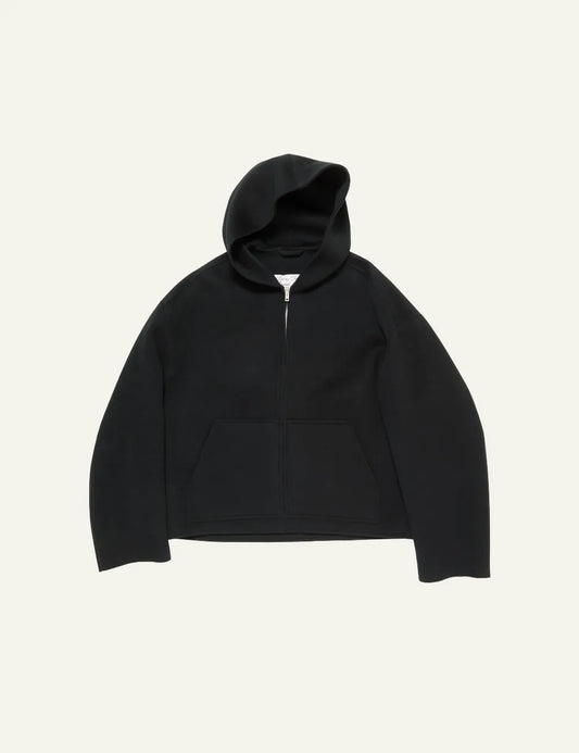 ACNE STUDIOS CASHMERE HOODED JACKET BLACK