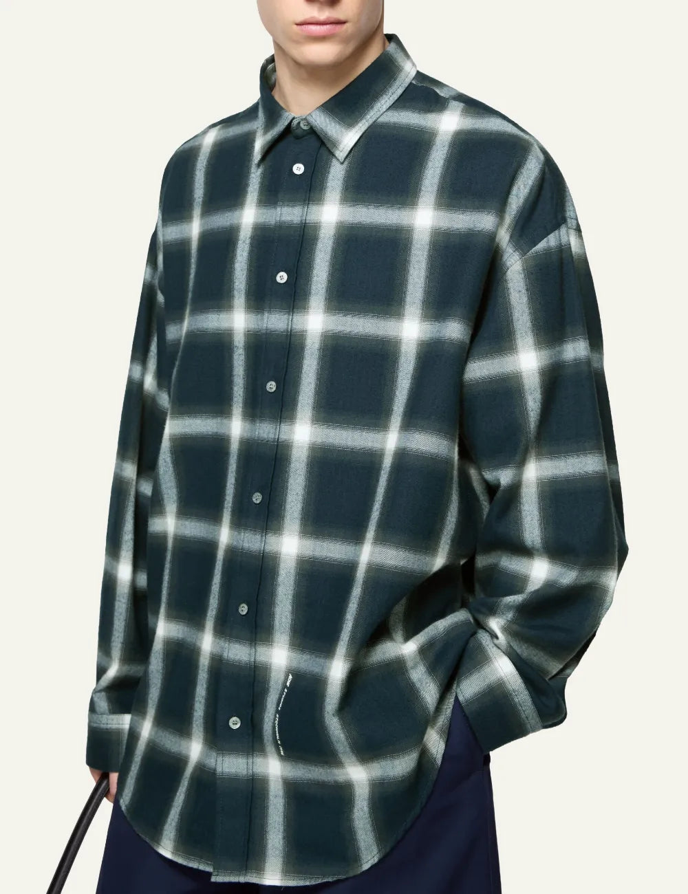ACNE STUDIOS BUTTON-UP SHIRT NAVY