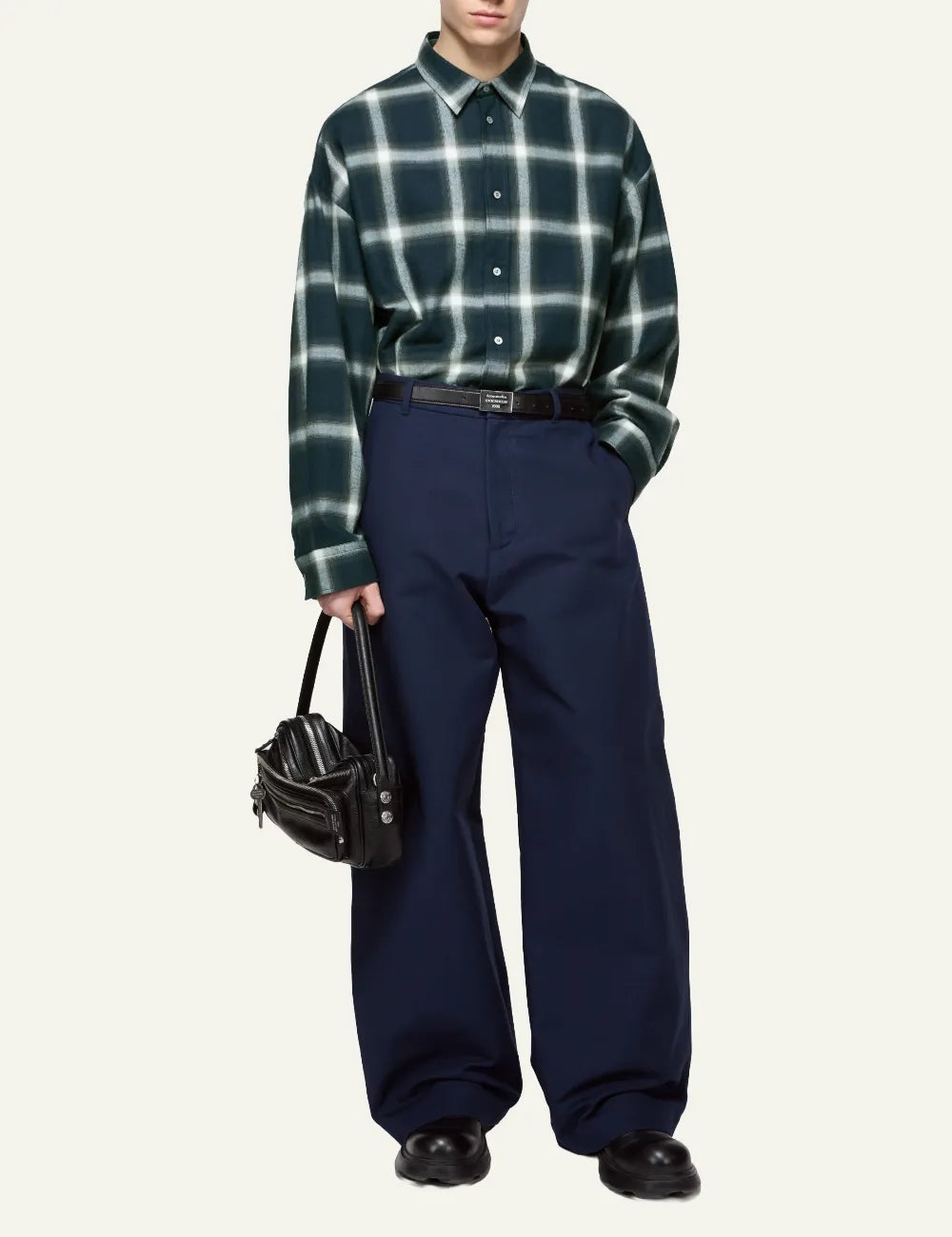 ACNE STUDIOS BUTTON-UP SHIRT NAVY