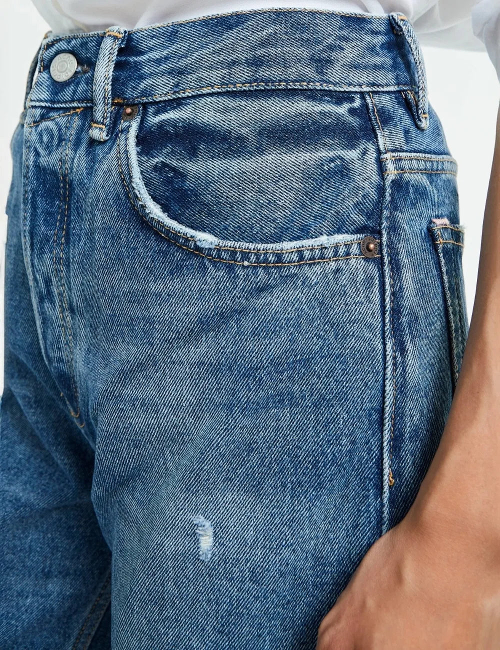 ACNE STUDIOS REGULAR FIT JEANS MID BLUE