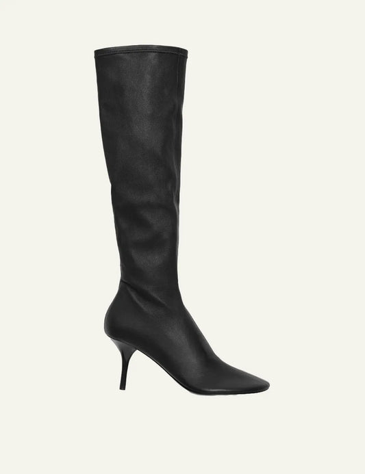 ACNE STUDIOS HIGH LEATHER BOOTS BLACK
