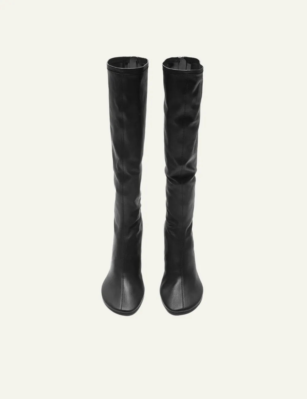 ACNE STUDIOS HIGH LEATHER BOOTS BLACK