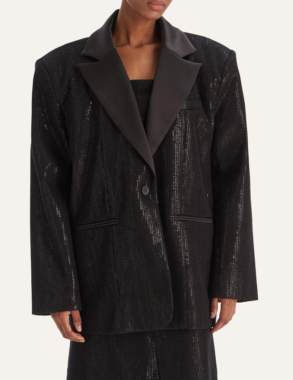 ELEH BLAZER SEQUINS BLACK