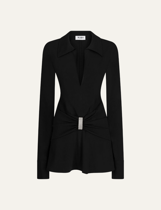 THE ATTICO BLACK MINI DRESS