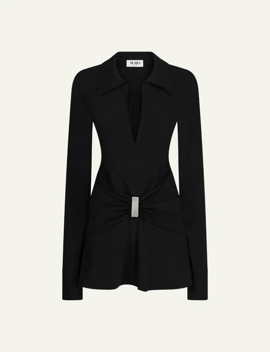 THE ATTICO BLACK MINI DRESS
