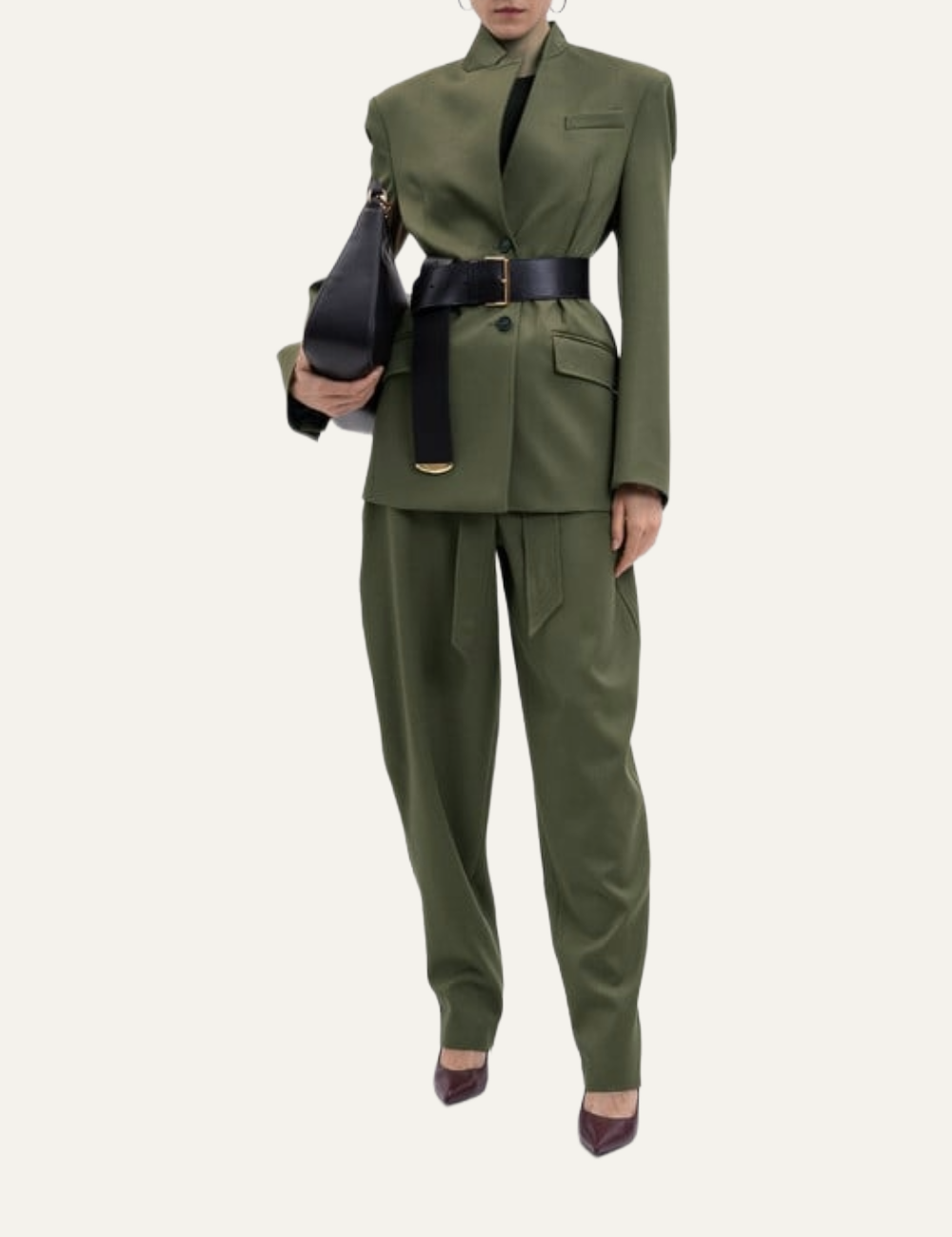 THE ATTICO JACKET MILITARY GREEN
