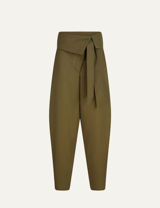THE ATTICO LONG PANT MILITARY GREEN