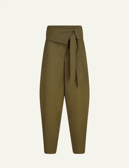 THE ATTICO LONG PANT MILITARY GREEN